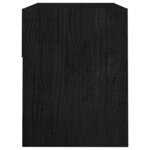 vidaXL Table de chevet Noir 40x31x40 cm Bois de pin massif