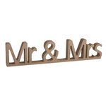 Mot en MDF "Mr et Mrs"  FSC Mix Credit  24x1 5x5 5cm