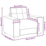 vidaXL Fauteuil Gris clair 60 cm Tissu