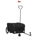 vidaXL Remorque de vélo noir 45 kg fer