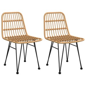 vidaXL Chaises de jardin lot de 2 48x62x84 cm Résine tressée