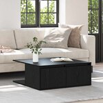vidaXL Table basse Chêne noir 80 x 80 x 31 cm Bois d'ingénierie