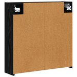 vidaXL Armoire Miroir de Salle de Bain Chêne noir 63 5 x 16 x 62 5 cm