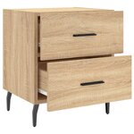 vidaXL Tables de chevet 2 Pièces chêne sonoma 40x35x47 5 cm