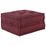 2 pouffes modulaires en tissu bourgogne vidaXL