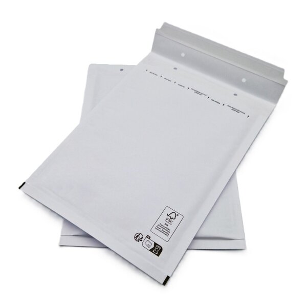 Lot de 10 Pochettes ( enveloppes ) à bulles D/4 : 170 x 265 mm en kraft BLANC