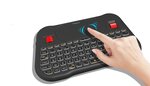 Ovegna t18 : mini clavier sans fil (azerty)  wireless 2.4ghz  touchpad  batterie rechargeable  rétro-éclairée rvb  pour smart tv  pc  mini pc  mac  raspberry pi 2/3/4  consoles  laptop et android box