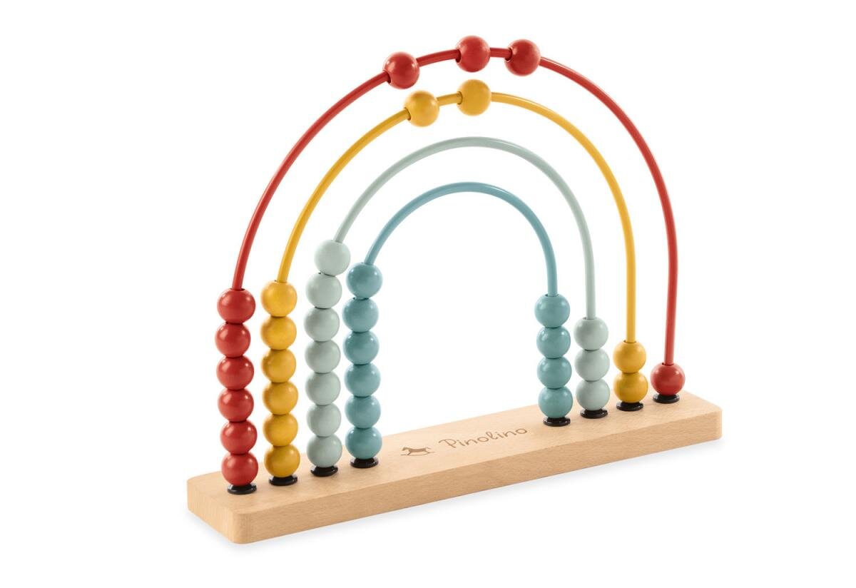 Hape Abaque Arc-en-Ciel - Jeu Éducatif Compter - 10 Rangées De Perles - Dès 3 Ans