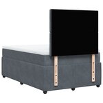 vidaXL Sommier à lattes de lit et matelas Gris foncé 120x200cm Velours