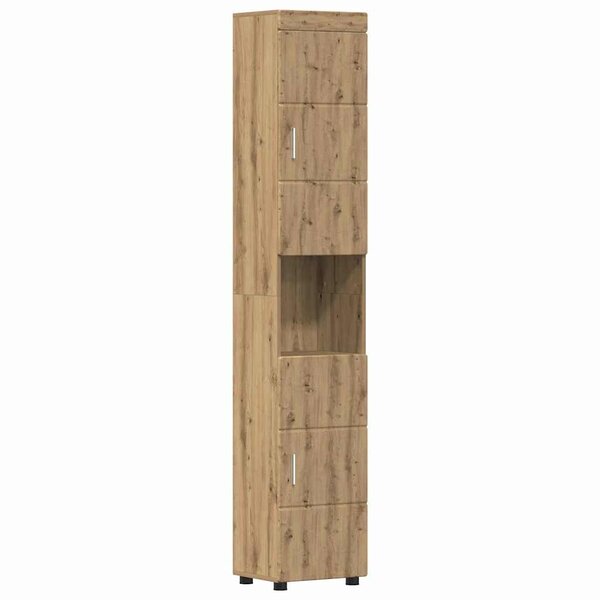 vidaXL Cabinet de salle de bain avec stockage TULUM chêne artisanal