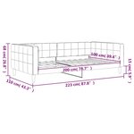 vidaXL Lit de repos sans matelas bleu 100x200 cm velours