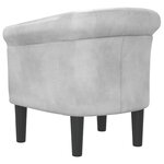 vidaXL Fauteuil argenté similicuir