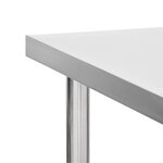 vidaXL Table de travail de cuisine avec roues 100x60x85 cm Inox