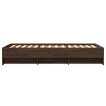vidaXL Cadre de lit sans matelas chêne marron 90x200cm bois ingénierie