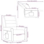 vidaXL Fauteuil inclinable de massage Marron foncé Tissu