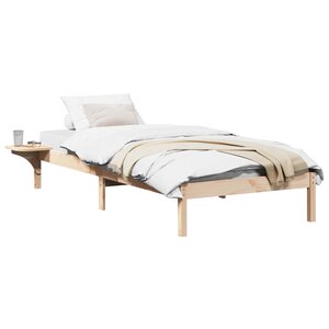 vidaXL Cadre de lit Naturel 75 x 190 cm Pin massif