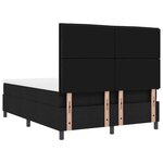 vidaXL Lit à ressorts avec matelas Noir 160 x 200 cm tissu