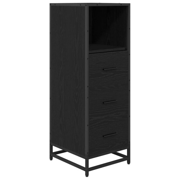 vidaXL Cabinet de salle de bain Chêne noir 35 x 37.5 x 100 cm