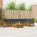 vidaXL Ensemble de canapés d'extérieur 6 pc Naturel et Anthracite
