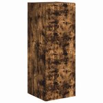 vidaXL Meuble TV mural Chêne fumé 30 x 31 x 80 cm Bois d'ingénierie
