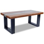 vidaXL Table basse Teck Résine 100x50 cm