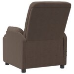 vidaXL Fauteuil de massage marron similicuir daim