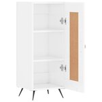 vidaXL Buffet Blanc brillant 34 5x34x90 cm Bois d'ingénierie