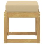 vidaXL Banc de Jardin Blanc 43 x 43 x 45 cm Bois d'Acacia Massif