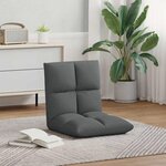 vidaXL Fauteuil de sol ajustable Gris foncé Tissu