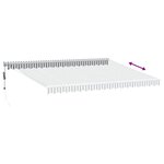 vidaXL Auvent rétractable anthracite et blanc 4 5x3 m tissu/aluminium