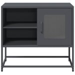vidaXL Meuble TV anthracite 68x39x60 5 cm acier