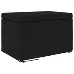 vidaXL Tabouret Noir 61 x 41 x 40 cm Tissu et bois stratifié