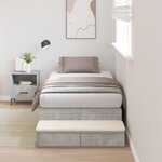vidaXL Cadre de lit gris béton 80x200 cm