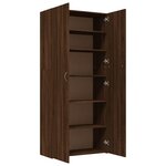 vidaXL Armoire à chaussures Chêne marron 80x35 5x180cm Bois ingénierie