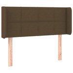 vidaXL Tête de lit à LED Marron foncé 83x16x78/88 cm Tissu