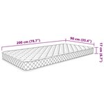 vidaXL Matelas en mousse à mémoire de forme 200 x 90 x 17 cm doux