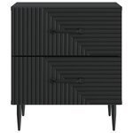 vidaXL Cabinet de chevet Noir 43 x 34 5 x 47 5 cm Bois d'ingénierie