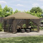 vidaXL Abri de jardin avec parois 4 × 3 m Beige Polyester et Acier