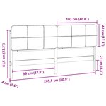 vidaXL Tête de lit capitonnée Marron et Noir 200 cm Pin massif
