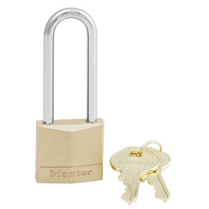 Cadenas à Clé en Laiton et Anse Longue Doré 9 7 x 3 x 1 2 cm
