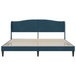 vidaXL Cadre de lit avec tête de lit Bleu 200 x 200 cm Velours