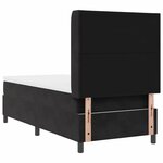 vidaXL Lit à ressorts avec tête de lit Noir 100 x 200 cm Velours