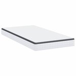 vidaXL Matelas Blanc  Gris 90 x 200 cm Tissu tricoté
