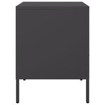 vidaXL Tables de chevet 2 Pièces noir 36x39x50 5 cm acier