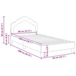 vidaXL Cadre de lit pour enfants avec tête de lit Vert Mer 80 x 200 cm
