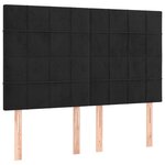 vidaXL Sommier à lattes de lit avec matelas Noir 140x200 cm Velours