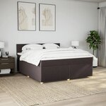 vidaXL Sommier à lattes de lit avec matelas Marron foncé 180x200 cm