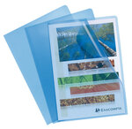 SACHET 10 POCH.COINS PP Grainé BLEU x 10 EXACOMPTA