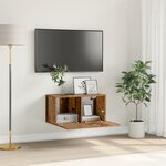 vidaXL Meuble TV Vieux bois Panneau de particules Moyen Meuble TV