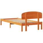vidaXL Cadre de lit Marron 75 x 190 cm Bois de pin massif